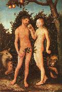 Lucas  Cranach Adam and Eve Sweden oil painting reproduction
